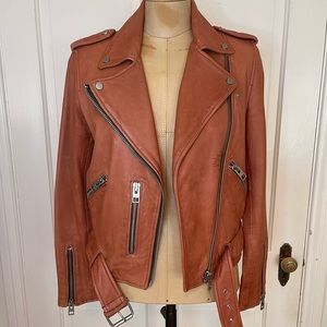 All Saints leather biker jacket